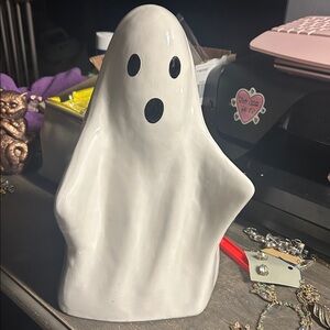 Ceramic Ghost Figurine 12 inches tall 8.5x7.5 base
